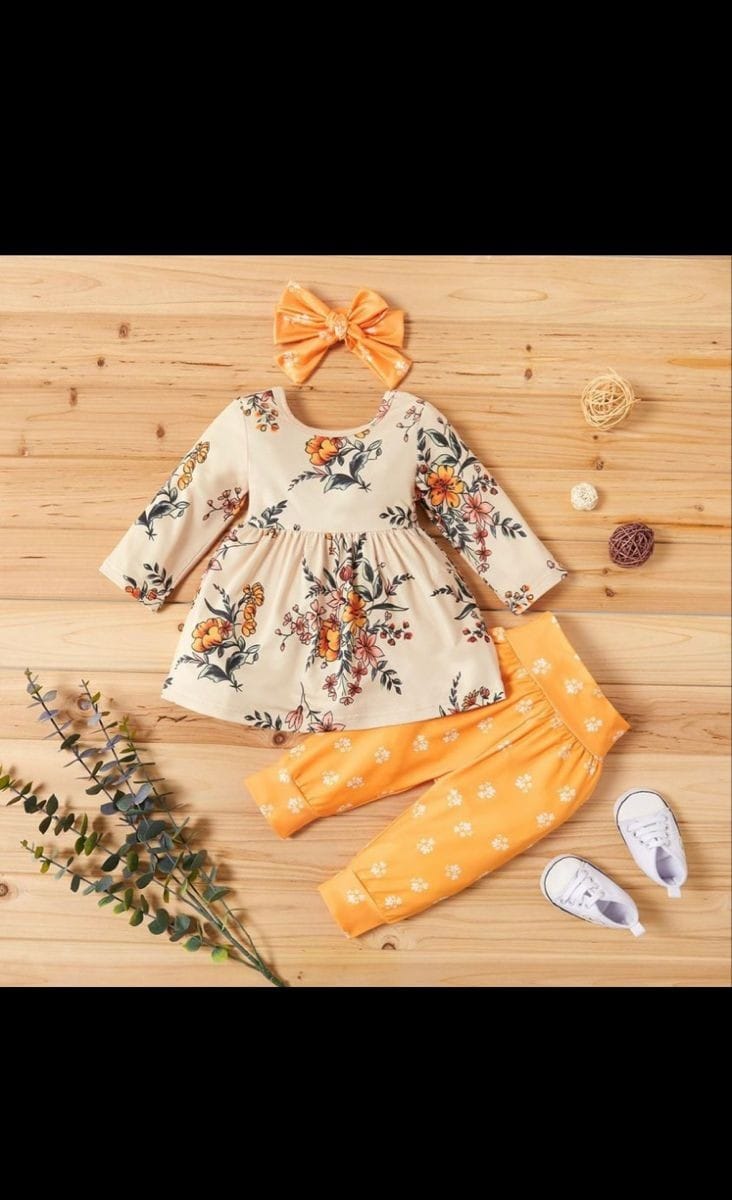 Flower Frock Style Set For Kids